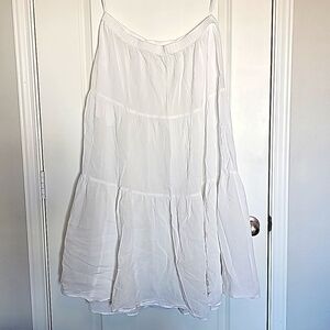 UNIQLO Crinkle Cotton Tiered Skirt